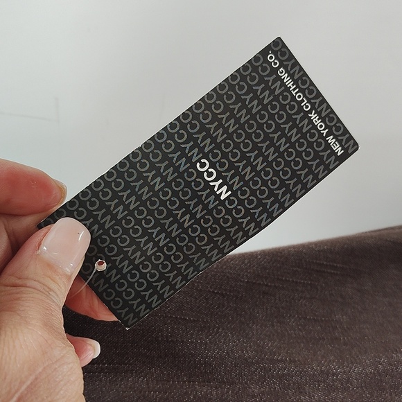 New York Clothing Co Brown 12 A Line Skirt Light Denim Zip Back Flowy Modest - Picture 5 of 9